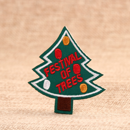 Christmas Tree Embroidered Patches