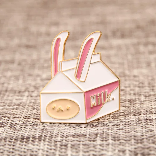 Rabbit Milk Carton Lapel Pins Rabbit Milk Carton Lapel Pins