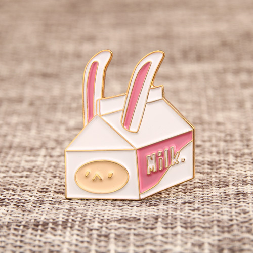 Rabbit Milk Carton Lapel Pins