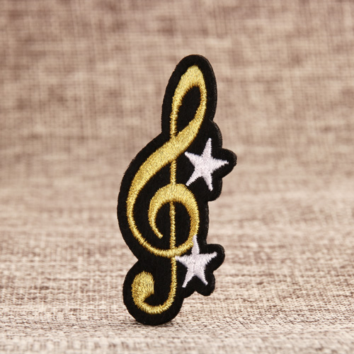 Beating Notes Embroidered Patches