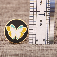 Butterfly shadow lapel pins