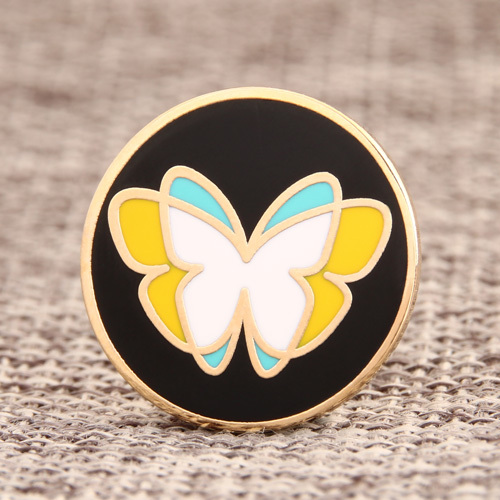 Butterfly shadow lapel pins