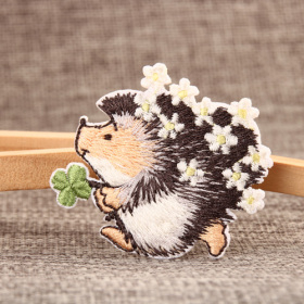 Hedgehog Embroidered Patches