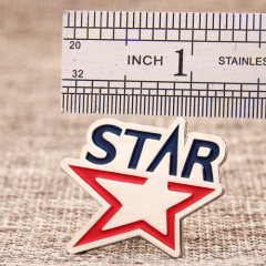Metal star custom lapel pins