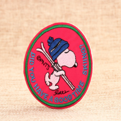 Skiing Embroidered Patches