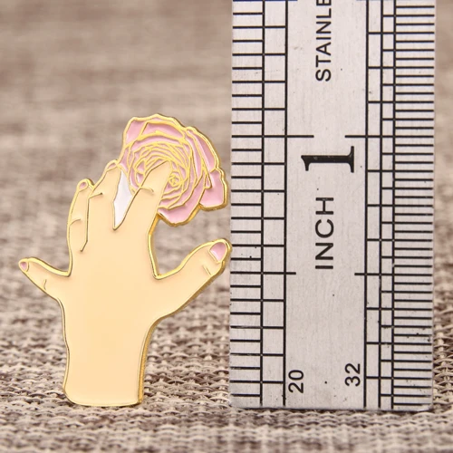 Touching flower lapel pins
