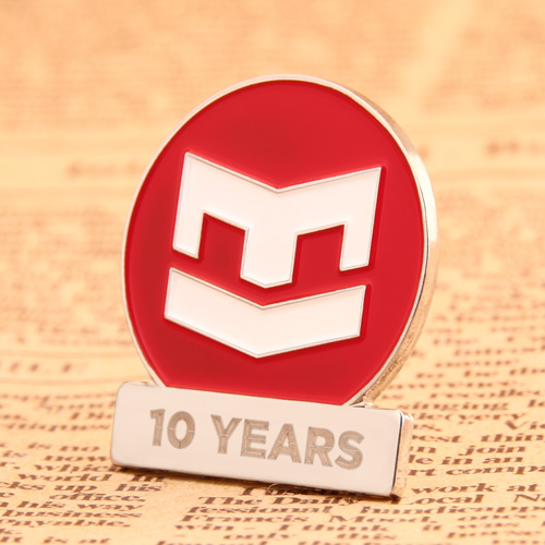 10th anniversary custom lapel pins