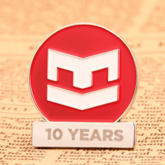 10th anniversary custom lapel pins