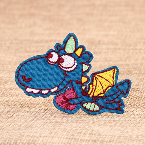 Blue Dinosaur Custom Patches