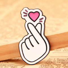 Finger Heart Lapel Pins