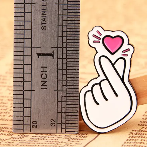 Finger Heart Lapel Pins