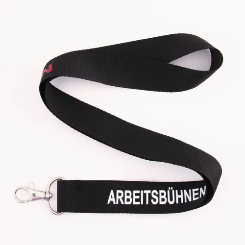 Polyester lanyards for Arbeitsbühnen-Vermietung Polyester lanyards for Arbeitsbühnen-Vermietung