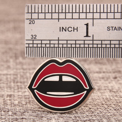 Lip custom enamel pins