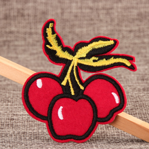 Red Cherry Custom Made Patches 