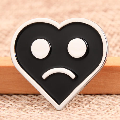Custom Enamel Pins Hat Pins Sad Emoji Custom Pins Gs