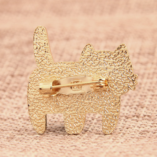 The back of cat enamel pins