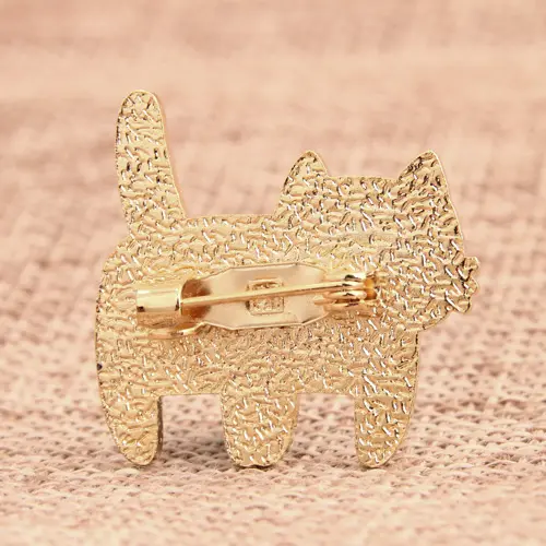 The back of cat enamel pins