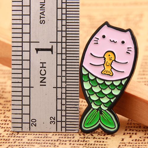 Cat with Mermaid's Tail Custom Pins 