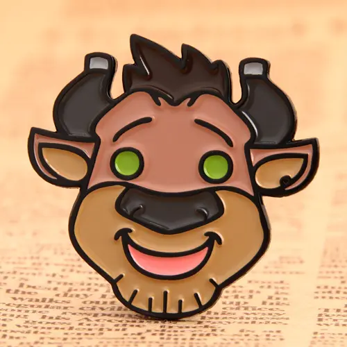 Cartoon Bull Lapel Pins