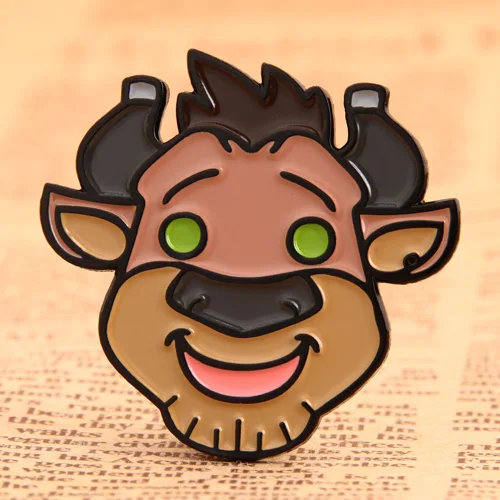 Cartoon Bull Lapel Pins