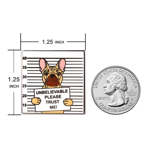 Please Trust Me Bulldog Enamel Pin Please Trust Me Bulldog Enamel Pin
