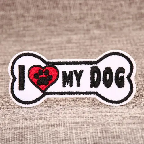 I Love My Dog Custom Patches 