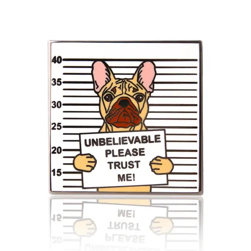 Please Trust Me Bulldog Enamel Pin Please Trust Me Bulldog Enamel Pin