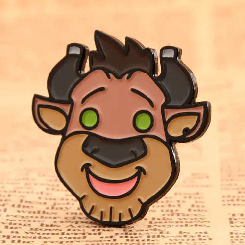 Cartoon Bull Lapel Pins