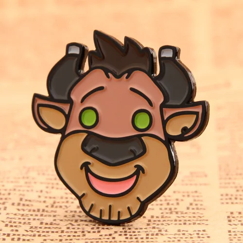 Cartoon Bull Lapel Pins