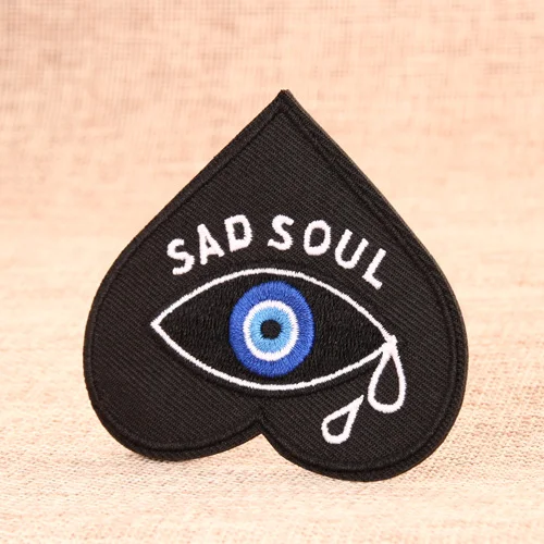 Sad Soul Embroidered Patches
