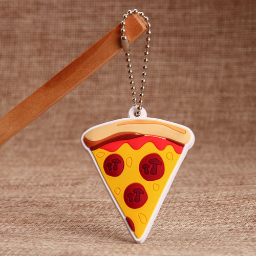 3D Pizza PVC Keychain