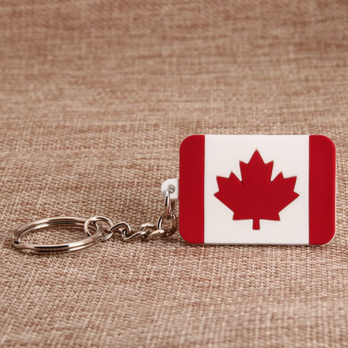 Canada Flag PVC Keychain