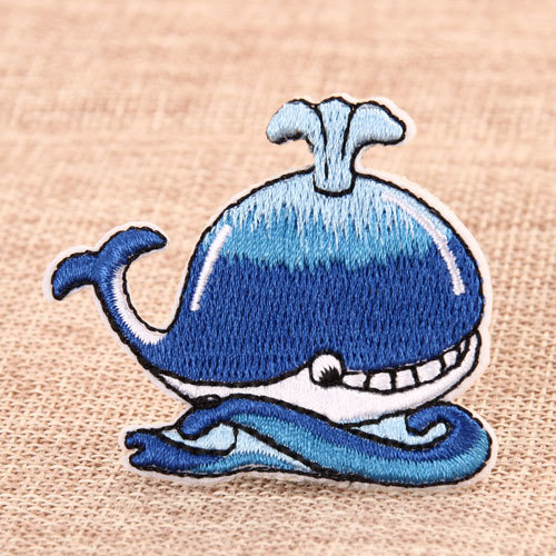 Whale Embroidered Patches