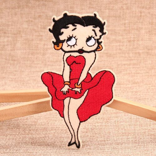 A Red Dress Girl Custom Patches