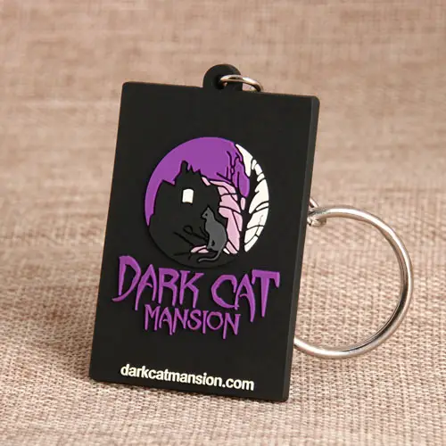 Dark Cat PVC Keychain