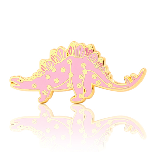  Stegosaurus Dinosaur Enamel Pins 