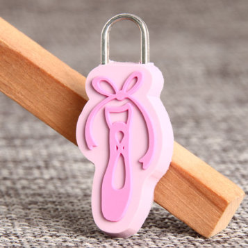 Zipper Pull Charm - Pink & Clear Beads - Made With Love