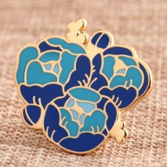Custom Blue Rose Lapel Pins