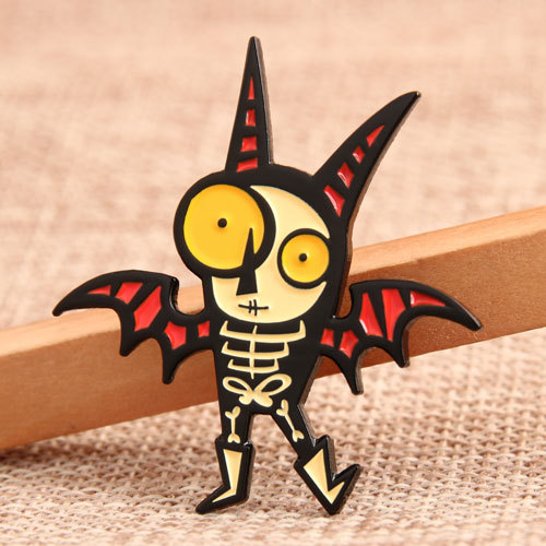 Bat Zombie Enamel Pins 