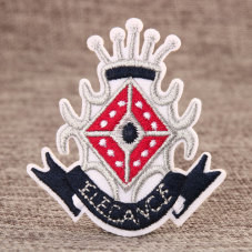 Elegant Crown Embroidered Patches
