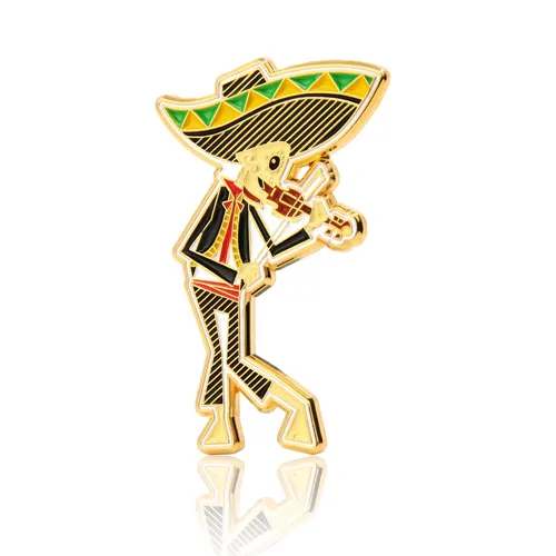 Violinist Skull Enamel Pins Violinist Skull Enamel Pins