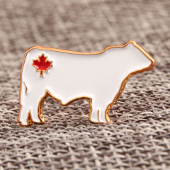 Maple Leaf Cow Lapel Pins