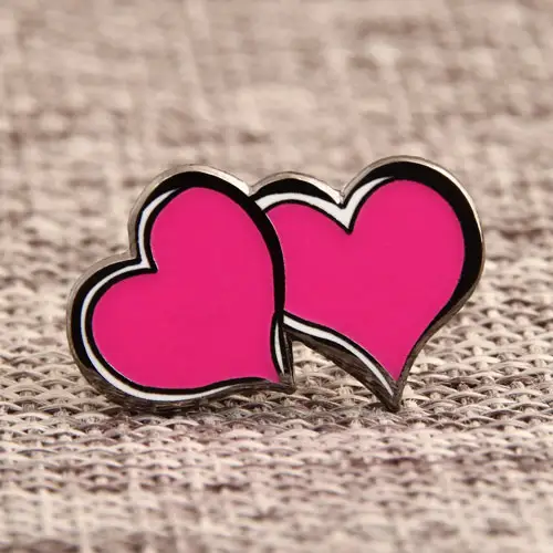 Double Hearts Lapel Pins