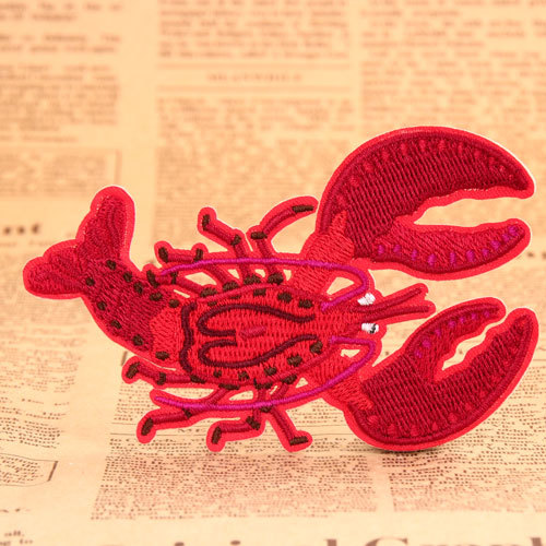 Cheap Lobster Embroidered Patches
