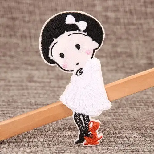 Cute Girl Embroidered Patches