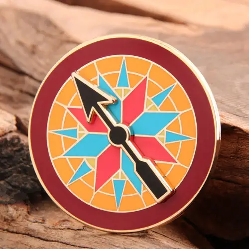 Compass Enamel Pins 