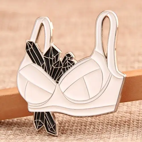 White Bra Custom Lapel Pins