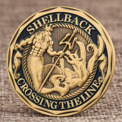 Shellback Crossing the Line Challenge Coin