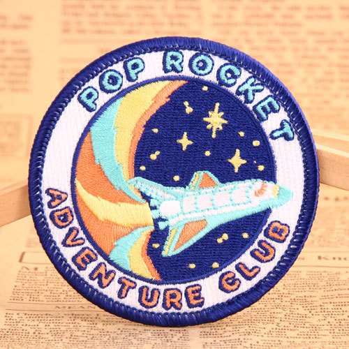 Pop Rocket Embroidered Patches