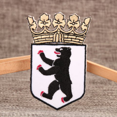 Bear King Embroidered Patches